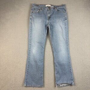 Levis Jeans Womens 12 Short Blue High Rise Slim Bootcut Stretch Signature Misses